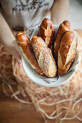 Handgemachte Laugenstangerl