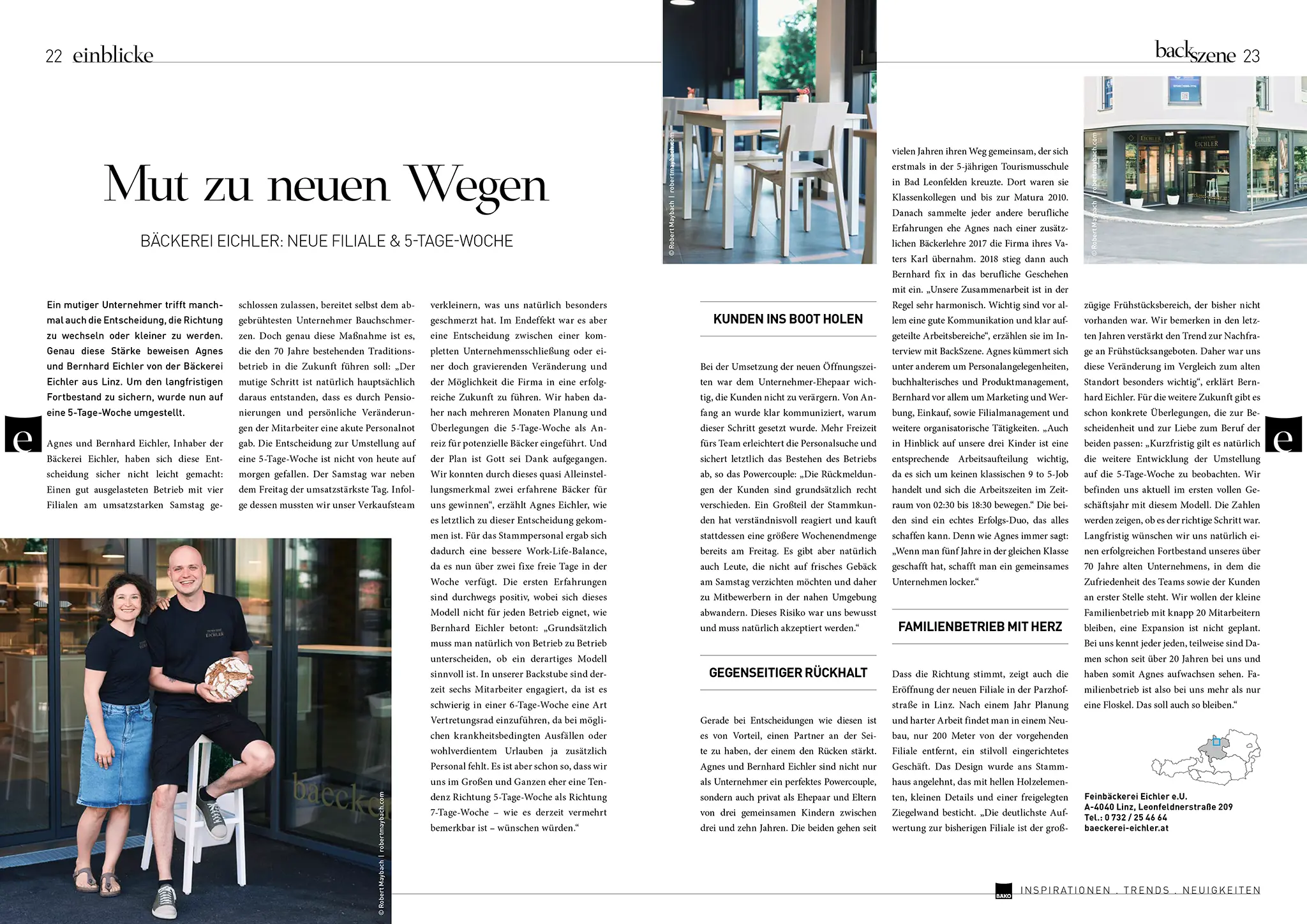 Zeitschriftenbericht Backszene